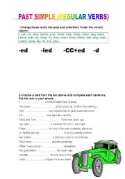 English Worksheet: past simple(regular verbs)