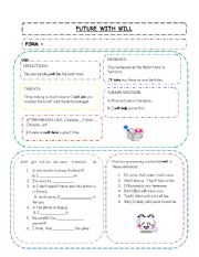 English Worksheet: Future with will