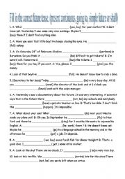 English Worksheet: future tense