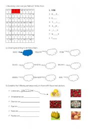 English worksheet: Colours