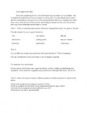 English Worksheet: Change for the good or bad?