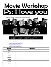 English Worksheet: PS: I love you