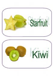 Yummy Fruits Flash Cards (1/3)