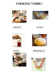 COOKING VERBS part 2 -food  / recipes / imperatives