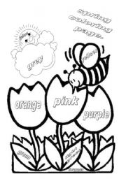 English Worksheet: spring coloring page