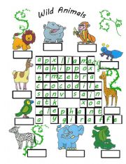 Animals Wordsearch