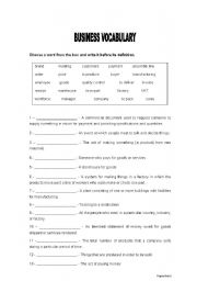 English Worksheet: Business vocabulary