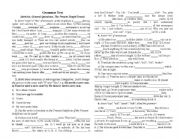 English Worksheet: Grammar test