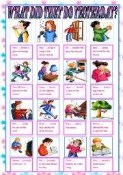 English Worksheet: what did they do yesterday? 