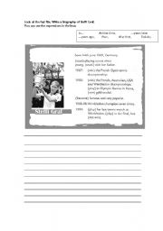 English worksheet: Steffi Graf - Fact File - Biography writing