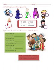 English Worksheet: Countries
