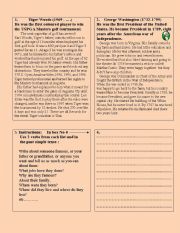 English Worksheet: writing and simple past activity