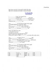 English worksheet: Simple past song practice