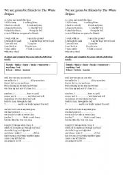 Wonder - We are gonna be friends - Lyrics worksheet