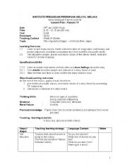 English Worksheet: LESSON PLAN BI