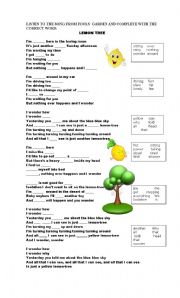 English Worksheet: Song 