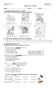 English Worksheet: there is/there are