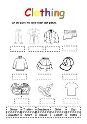 English Worksheet: Clothing # 2