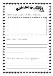 English Worksheet: Rainbow