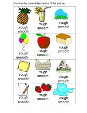 English Worksheet: Rough and Smooth