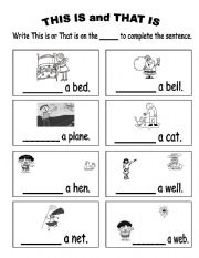 English Worksheet: This is and That 