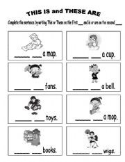 English Worksheet: This is and These are