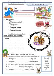 English Worksheet: Daily routines