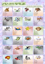 English Worksheet: ANIMALS(multiple choice )