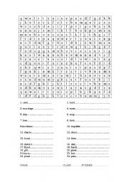 English Worksheet: wordsearch