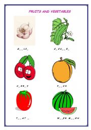 English worksheet: FRUITS 