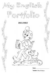 English Worksheet: English Portfolio Cover