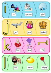 Phonics puzzle - i to p