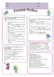 English Worksheet: Present perfect