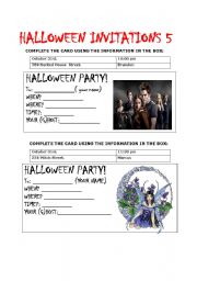 HALLOWEEN INVITATIONS 5