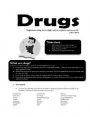 English Worksheet: Drugs workshop