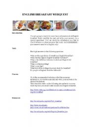 English Worksheet: ENGLISH BREAKFAST webquest