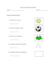 English Worksheet: shape