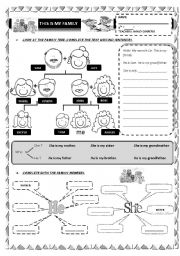 English Worksheet: This is my family