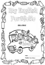 English Worksheet: English Portfolio Cover