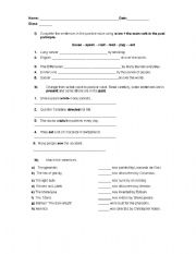 English Worksheet: Test on Passive Voice