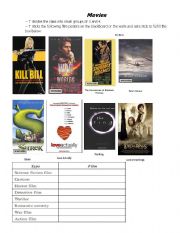 English Worksheet: Movies