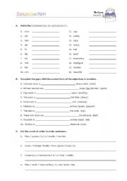 English Worksheet: Comparative form