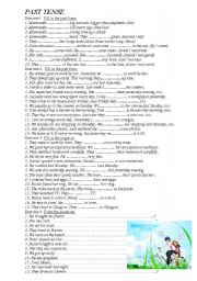 English Worksheet: past simple and past progressive exercises