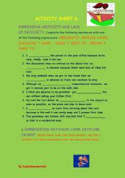English Worksheet: worksheet 6