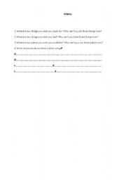 English worksheet: Wishes    Intermediate and above