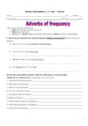 English Worksheet: Adverbs of frequency