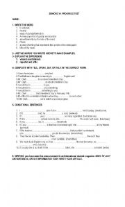 English worksheet: Progress Test