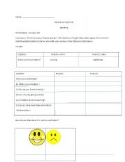 English Worksheet: Hobbies Survey form