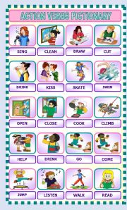 ACTION VERBS PICTIONARY