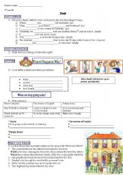 English Worksheet: Tenses: Final Test (past,future,cinjucts)